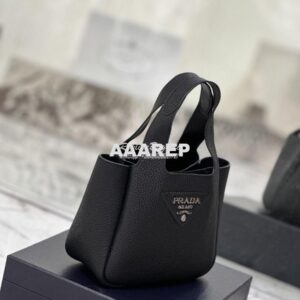 Replica Prada Leather mini bag 1BA349 Black 2