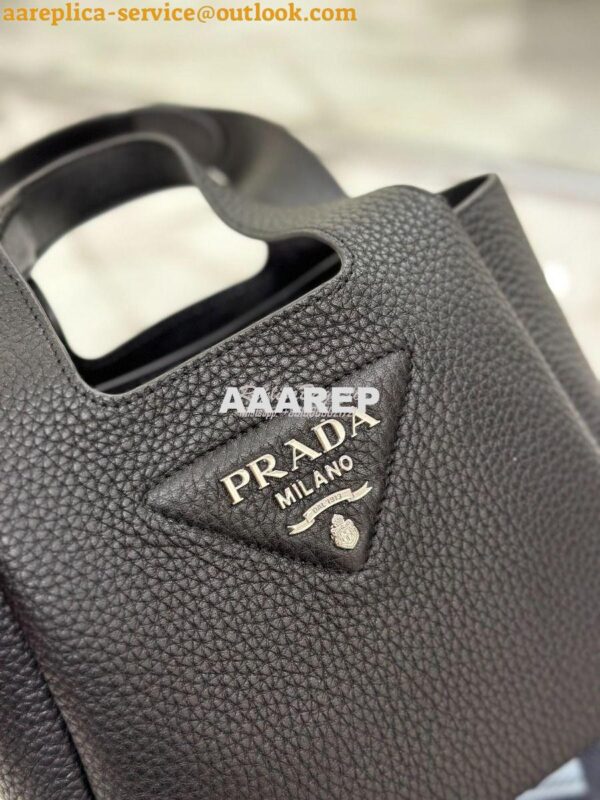 Replica Prada Leather mini bag 1BA349 Black 4