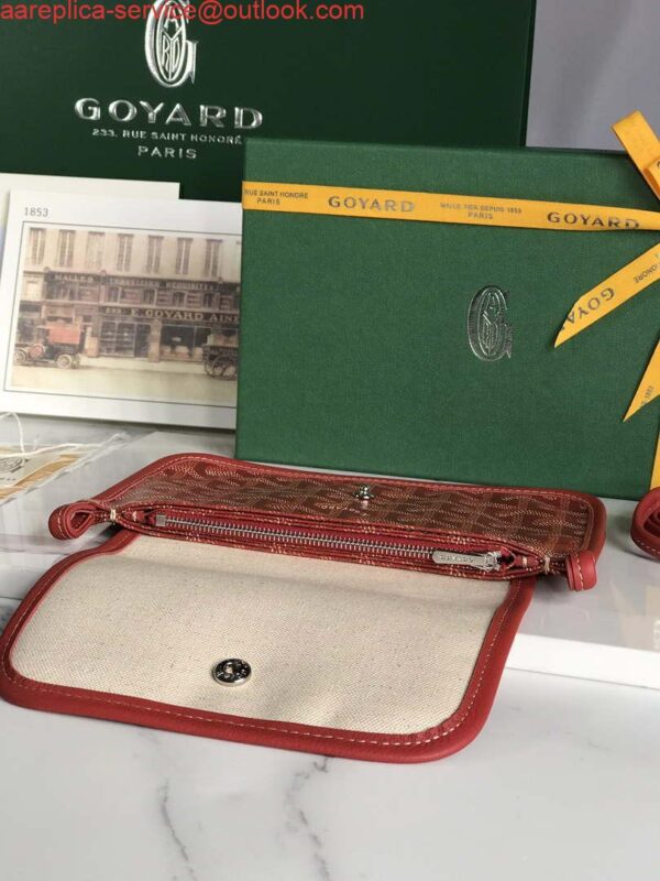 Replica Goyard PLUMETPMLTY50CL50P Portefeuille Plumet Pocket Wallet Red 6