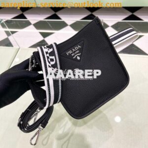 Replica Prada Leather Mini Shoulder Bag 1BH191 Black 2