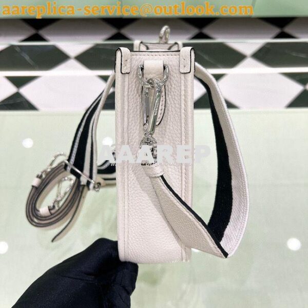 Replica Prada Leather Mini Shoulder Bag 1BH191 White 6
