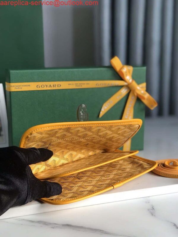 Replica Goyard PLUMETPMLTY50CL50P Portefeuille Plumet Pocket Wallet Yellow 11