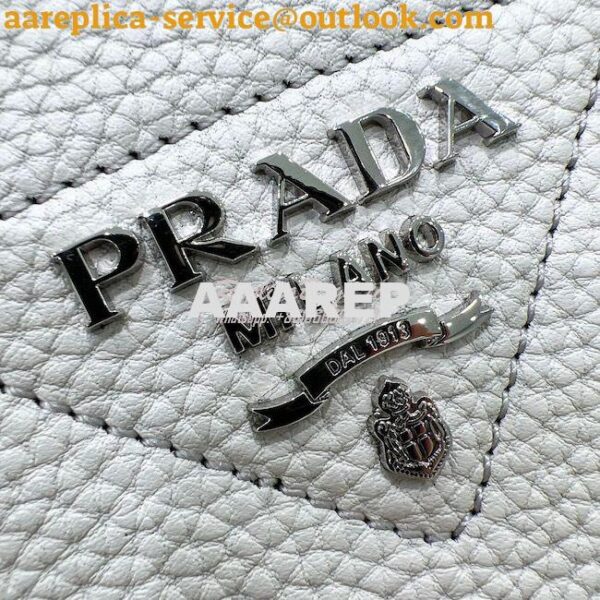 Replica Prada Leather Mini Shoulder Bag 1BH191 White 8