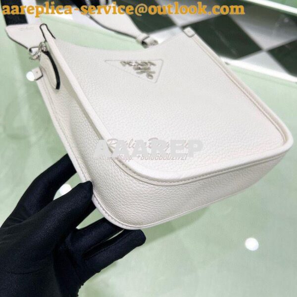 Replica Prada Leather Mini Shoulder Bag 1BH191 White 9