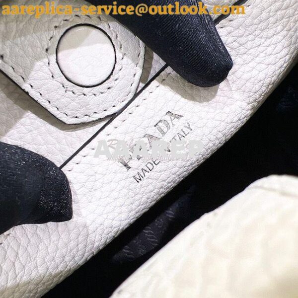Replica Prada Leather Mini Shoulder Bag 1BH191 White 11