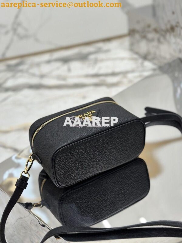 Replica Prada Leather mini-bag 1BH202 Black 11
