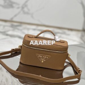 Replica Prada Leather mini-bag 1BH202 Caramel