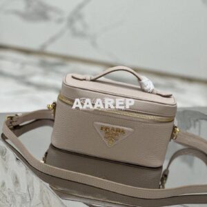 Replica Prada Leather mini-bag 1BH202 Sand Beige