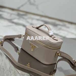 Replica Prada Leather mini-bag 1BH202 Sand Beige 2