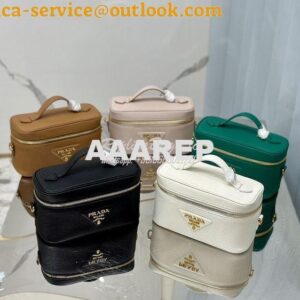 Replica Prada Leather mini-bag 1BH202 White