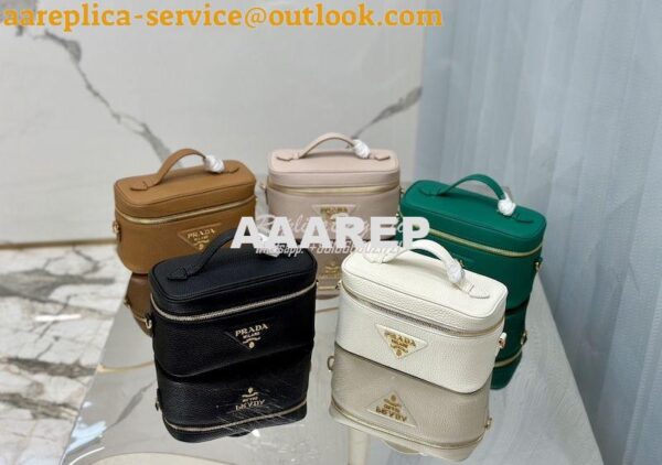 Replica Prada Leather mini-bag 1BH202 White 3