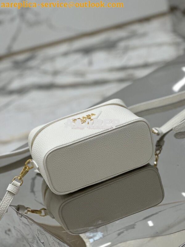 Replica Prada Leather mini-bag 1BH202 White 13
