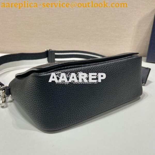 Replica Prada Leather shoulder bag 1BD314 Black 10