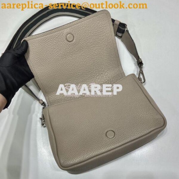 Replica Prada Leather shoulder bag 1BD314 Clay Grey 9