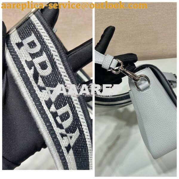 Replica Prada Leather shoulder bag 1BD314 Cornflower 6