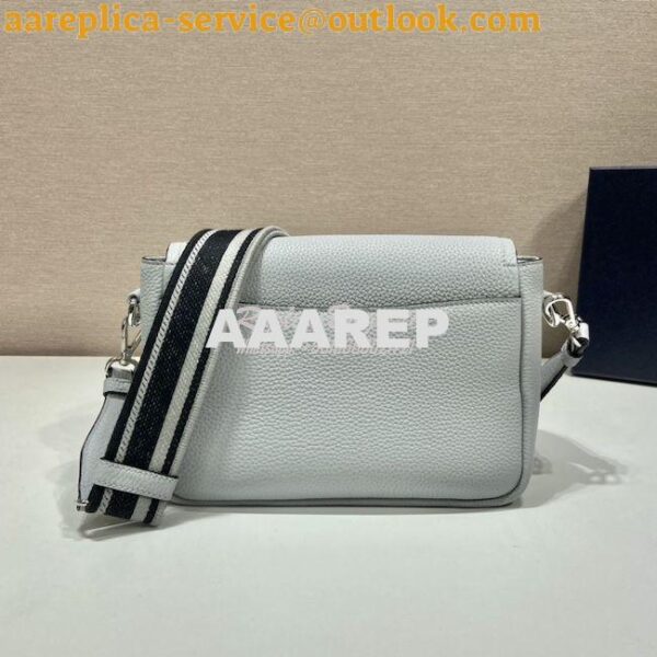 Replica Prada Leather shoulder bag 1BD314 Cornflower 11