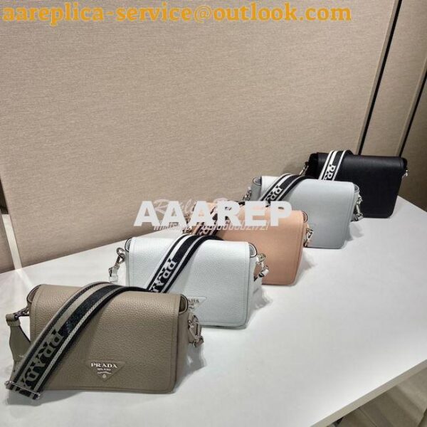 Replica Prada Leather shoulder bag 1BD314 Sand 3