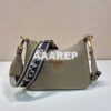 Replica Prada Leather shoulder bag 1BH193 White 2