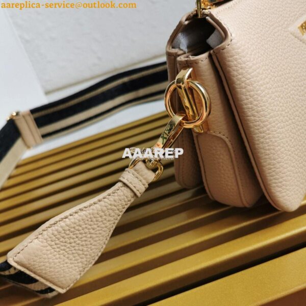 Replica Prada Leather shoulder bag 3 Layers 1BH194 Beige 7