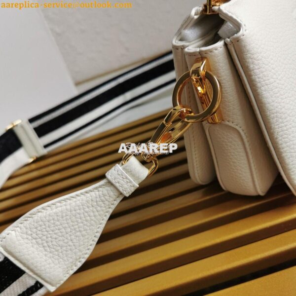 Replica Prada Leather shoulder bag 3 Layers 1BH194 White 8