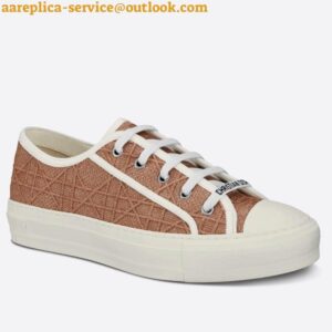 Replica Dior Walk'n'Dior Sneakers In Nude Cannage Cotton