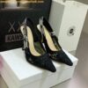 Replica Dior J'Adior Slingback Pumps 100mm In Black Mesh 2