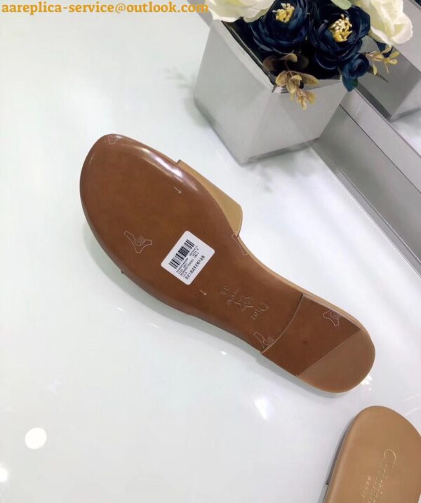 Replica Dior Women's D-Club Slides In Brown Calfskin 7