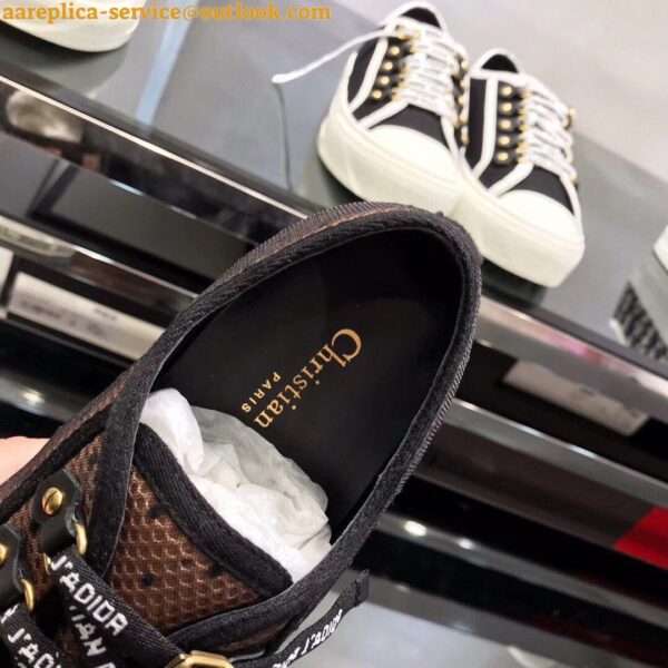 Replica Dior Walk'n'Dior Sneakers In Plumetis And Nude Mesh 9