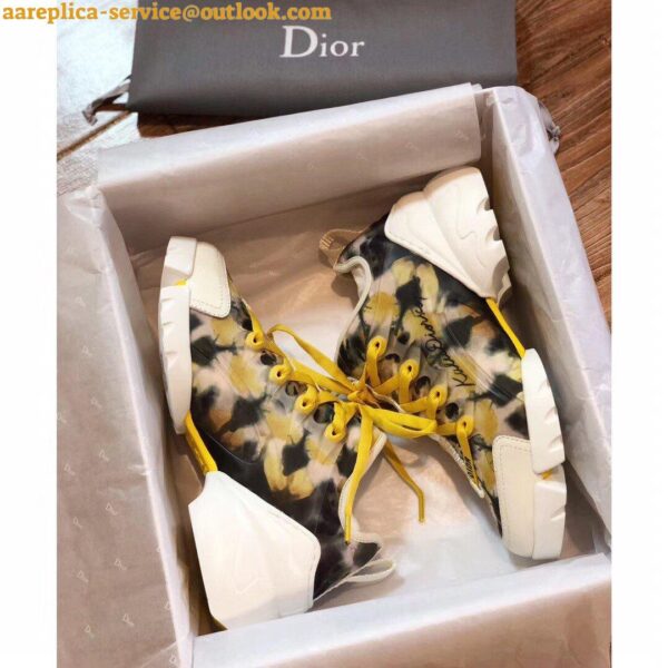 Replica Dior D-Connect Sneakers In Jade Kaleidiorscopic Neoprene 5