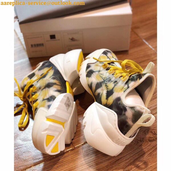 Replica Dior D-Connect Sneakers In Jade Kaleidiorscopic Neoprene 8