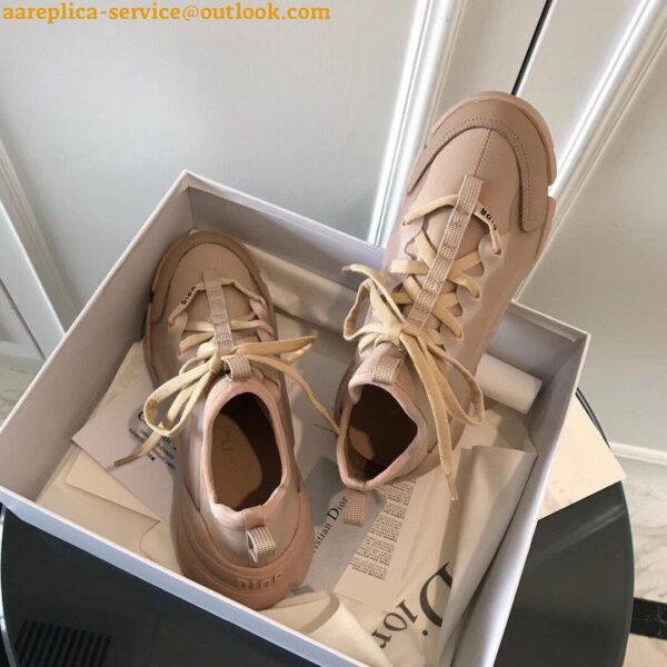 Replica Dior D-Connect Sneakers In Nude Technical Fabric 3