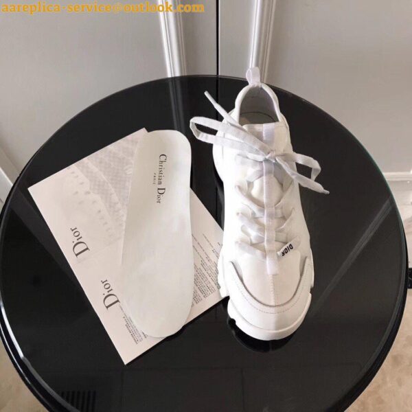 Replica Dior D-Connect Sneakers In White Technical Fabric 6