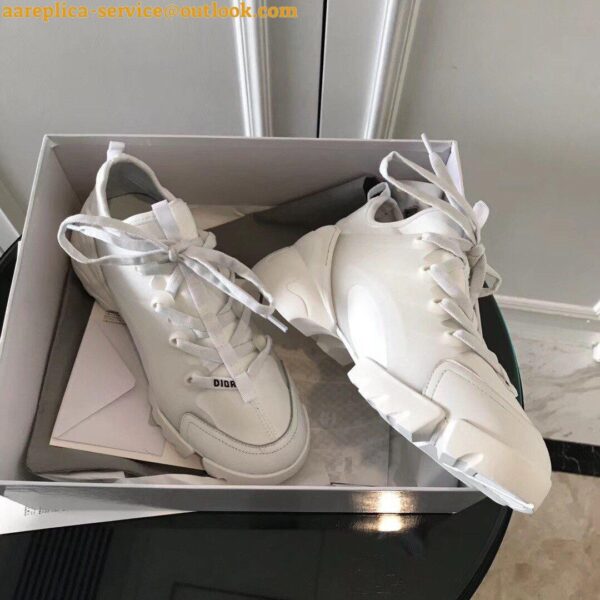 Replica Dior D-Connect Sneakers In White Technical Fabric 8