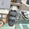 Replica Dior D-Wander Open Back Sneakers In Blue Oblique Fabric