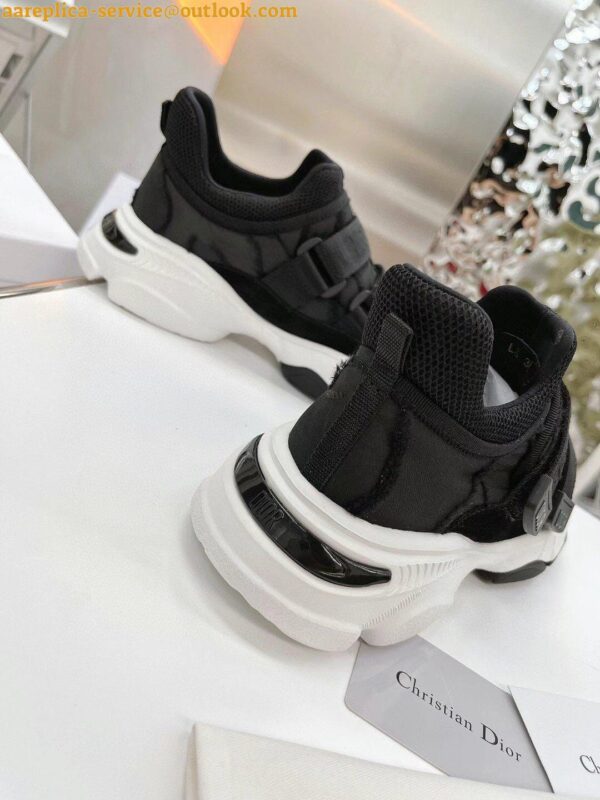 Replica Dior D-Wander Sneakers In Black Camouflage Technical Fabric 6