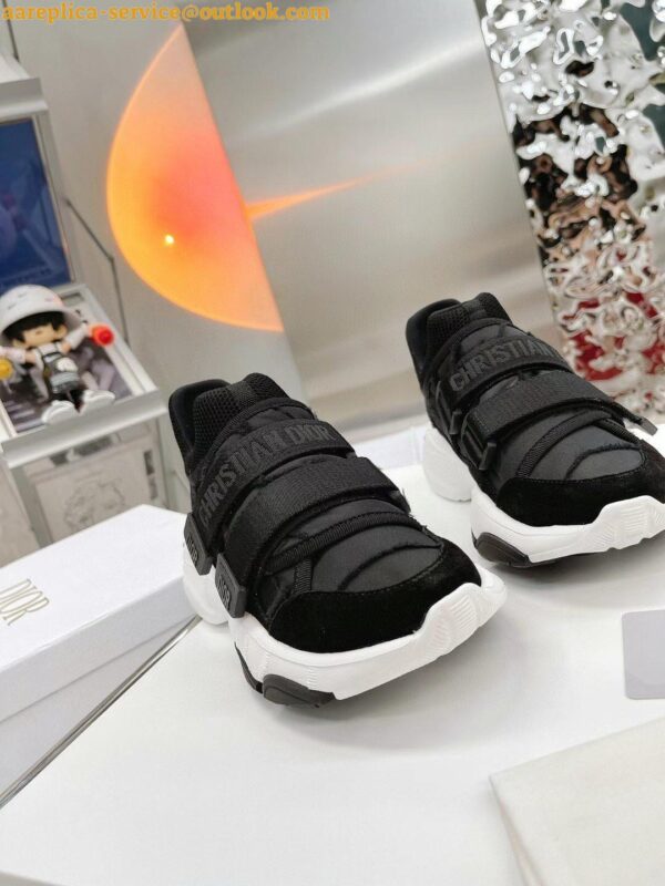 Replica Dior D-Wander Sneakers In Black Camouflage Technical Fabric 13