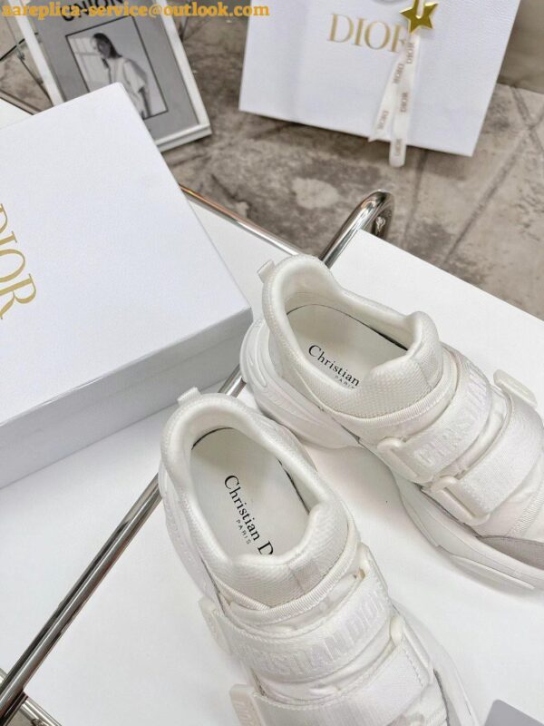 Replica Dior D-Wander Sneakers In White Camouflage Technical Fabric 19