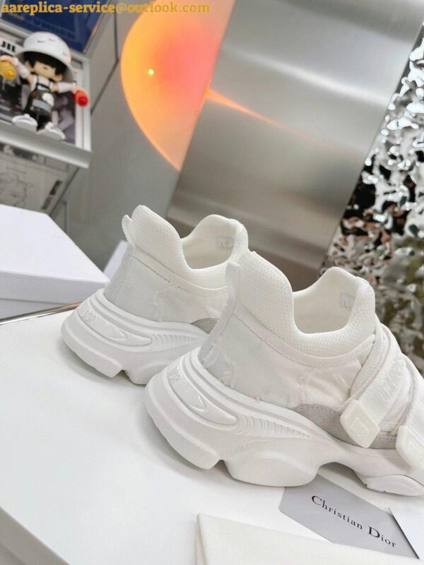 Replica Dior D-Wander Sneakers In White Camouflage Technical Fabric 20