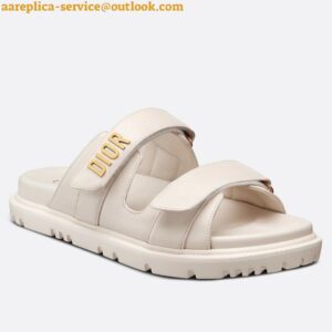 Replica Dior DiorAct Slides In White Lambskin 2