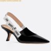 Replica Dior J'Adior Slingback Pumps 65mm In Black Technical Fabric 2