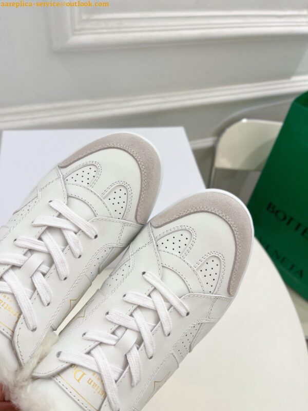 Replica Dior Star Low-top Sneakers in White Calfskin and Shearling 10