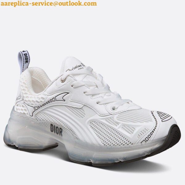 Replica Dior Vibe Sneakers in White Technical Fabric and Mesh 3