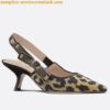 Replica Dior J'Adior Slingback Pumps 65mm In Nude Jardin Botanique Embroidery Cotton 2