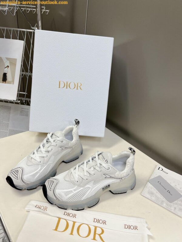 Replica Dior Vibe Sneakers in White Technical Fabric and Mesh 10