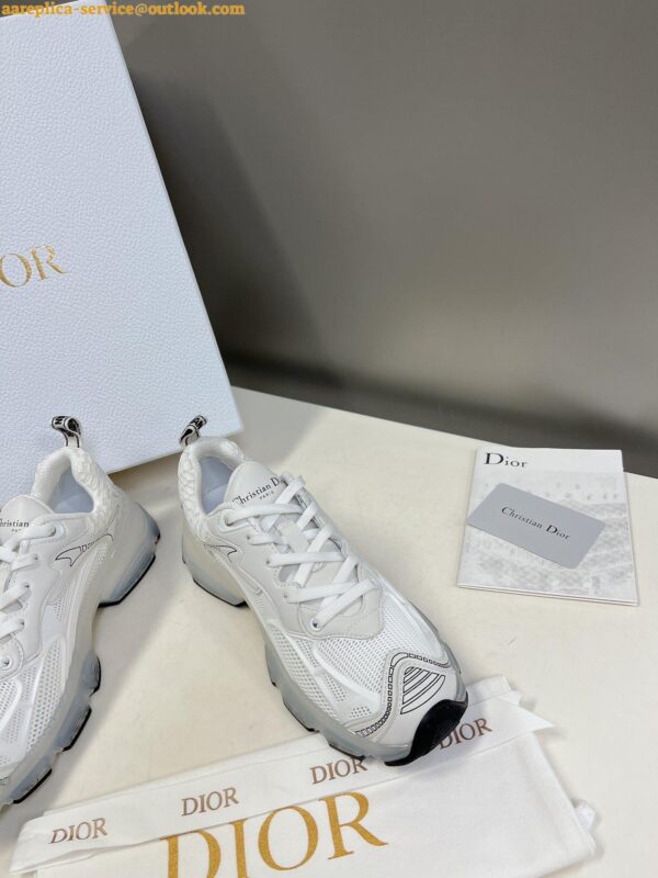 Replica Dior Vibe Sneakers in White Technical Fabric and Mesh 12