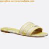 Replica Dior Dioriviera Dway Slides in Coral Toile de Jouy Sauvage Cotton