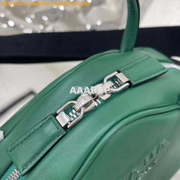 Replica Prada Leather Triangle bag 1BB082 Green 11