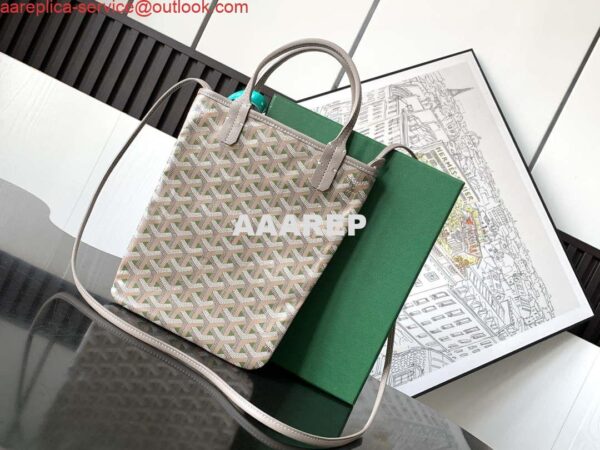 Replica Goyard POICLAPMLTY11CL61P Poitiers Claire Voie Bag Green &Gray 5