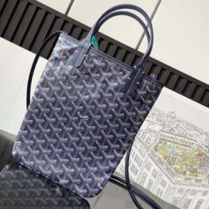 Replica Goyard POICLAPMLTY11CL61P Poitiers Claire Voie Bag Navy Blue