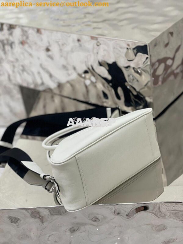 Replica Prada Leather Triangle bag 1BB082 White 15